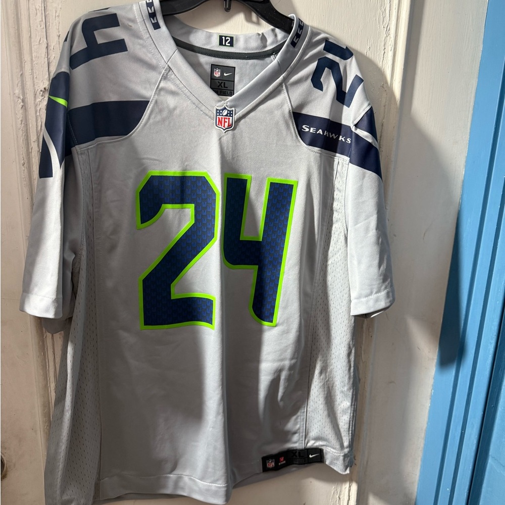 Gray and Blue Men's Jersey
